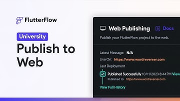 Publish to Web | FlutterFlow University