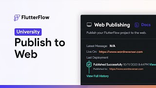 Publish to Web | FlutterFlow University