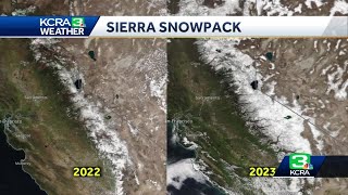 How California's snowpack in 2023 compares to 2022