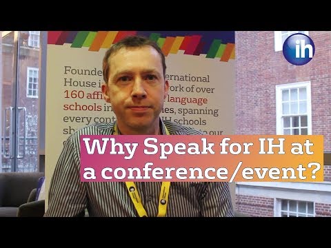 developmental Why Speak for IH at a conference or event? – Dave Cleary