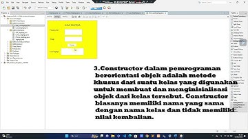 Menjelaskan konsep PBO  inheritance, contructor, encapsulation, Overloading dan Abstract