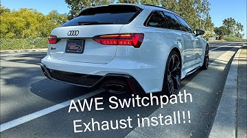 RS6 AWE Switchpath exhaust revs & fly-by!