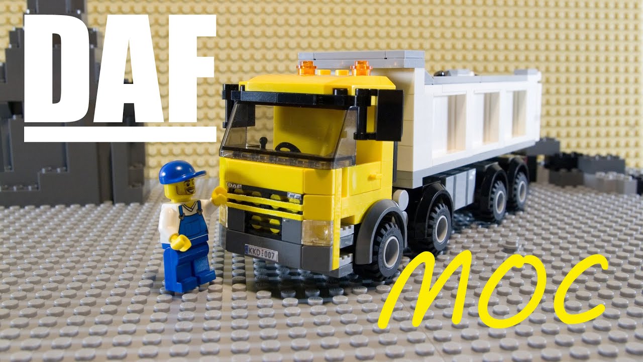 Lego dump truck  DAF CF 85.480 Kipper 8x4 MOC - Build - Tutorial - lego stop motion