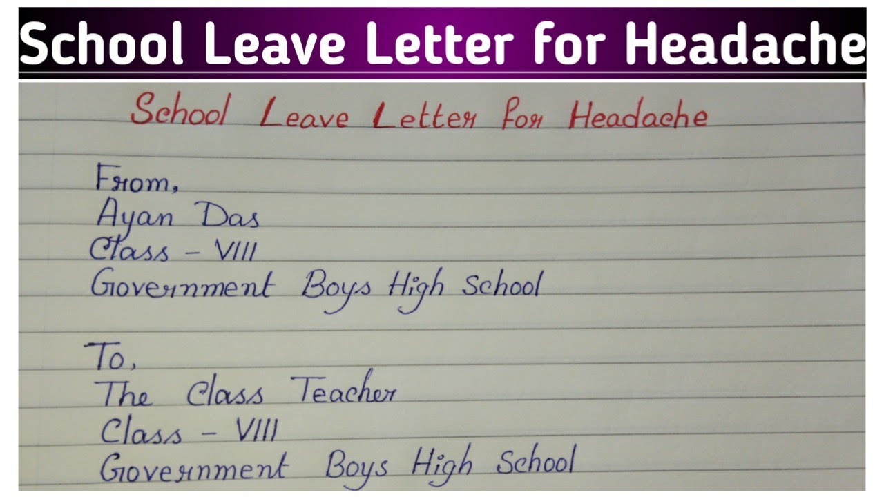 school-leave-letter-for-headache-leave-letter-writing-in-english-youtube