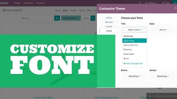 Customize Font in Odoo13