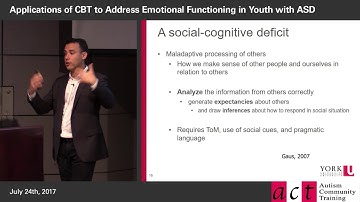 Understanding mental health problems and ASD - Session 2 Part 1 - A Social Cognitive Deficit