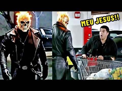 PEGADINHA: MOTOQUEIRO FANTASMA VOLTOU NA ESQUINA... Ghost Rider Prank