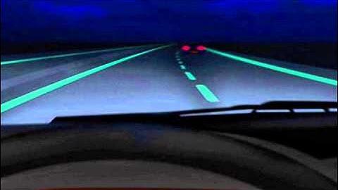 Glow in the dark roads in the Netherlands