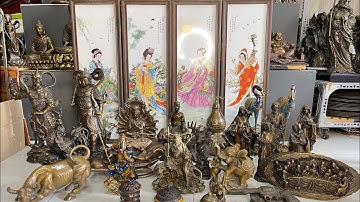 22/12/23 Tranh sứ tàu, tượng công giáo, ông quản gia độc lạ #đồđồnglênguyệt #đồxưa #đồcổ