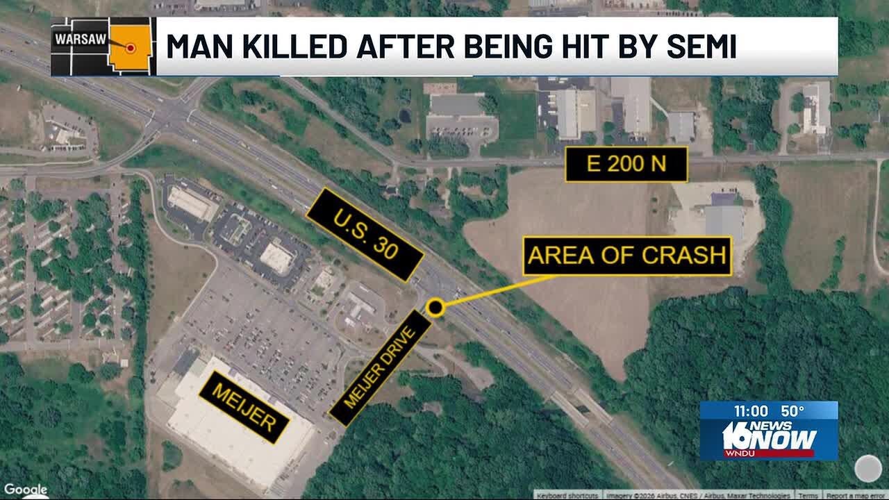 Man killed after being hit by semi while retrieving cargo on US 30 in ...