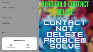 How to Delete Read-Only Contacts on Vivo Android: 100% Fix for Contacts Not Deleting