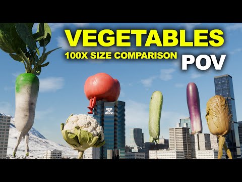If Vegetables Increase by 100 Times | Vegetable Size Comparison