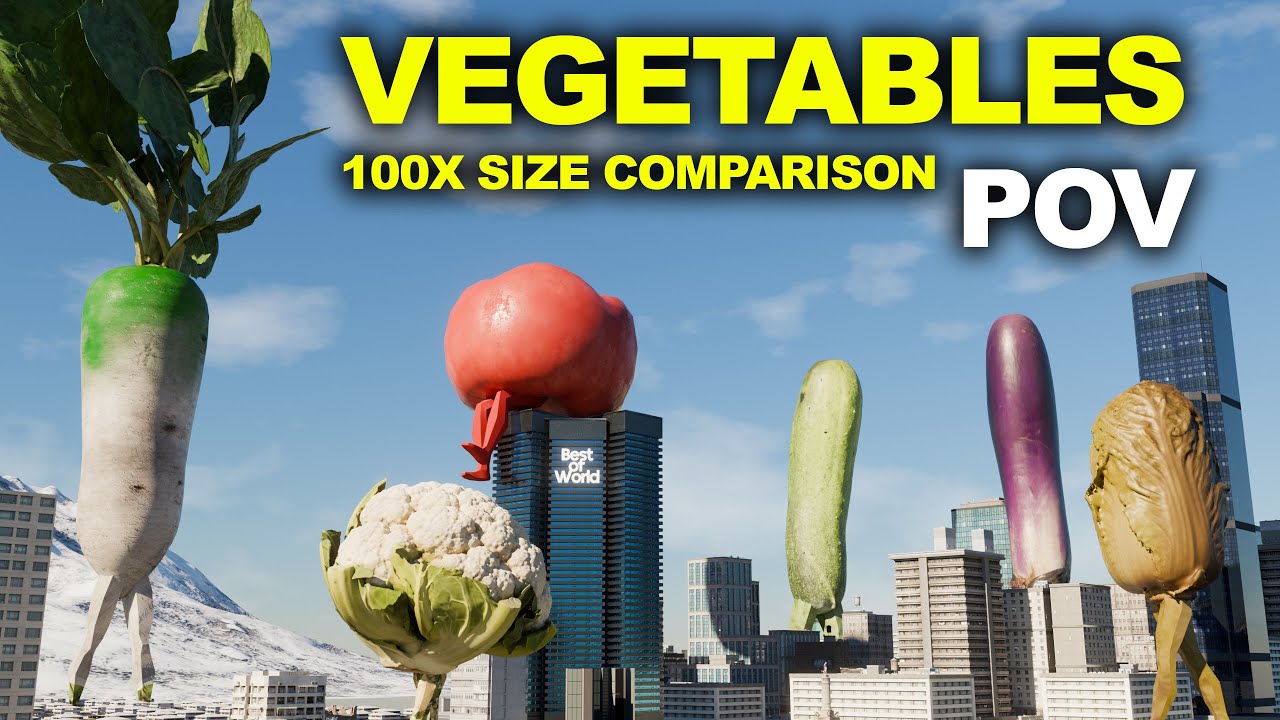 If Vegetables Increase by 100 Times | Vegetable Size Comparison