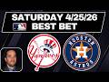 Yankees vs Astros 4/25/26 MLB Best Bets | MLB Picks and Predictions - Robert Ferringo DocSports
