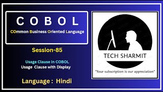 Usage Clause in COBOL: Understanding Display and Usage Clauses (Session-85) (Hindi)