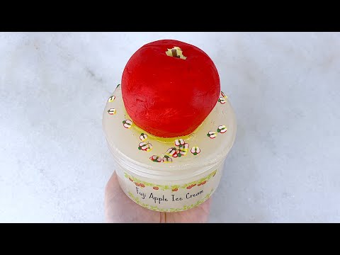 Slime ASMR: Fuji Apple from Rodem Slime 🍎 #slime #asmr #slimeasmr #satisfying