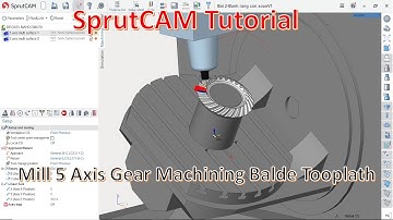 SprutCAM Tutorial #29 | SprutCAM Mill 5 Axis Blade Gear Machining