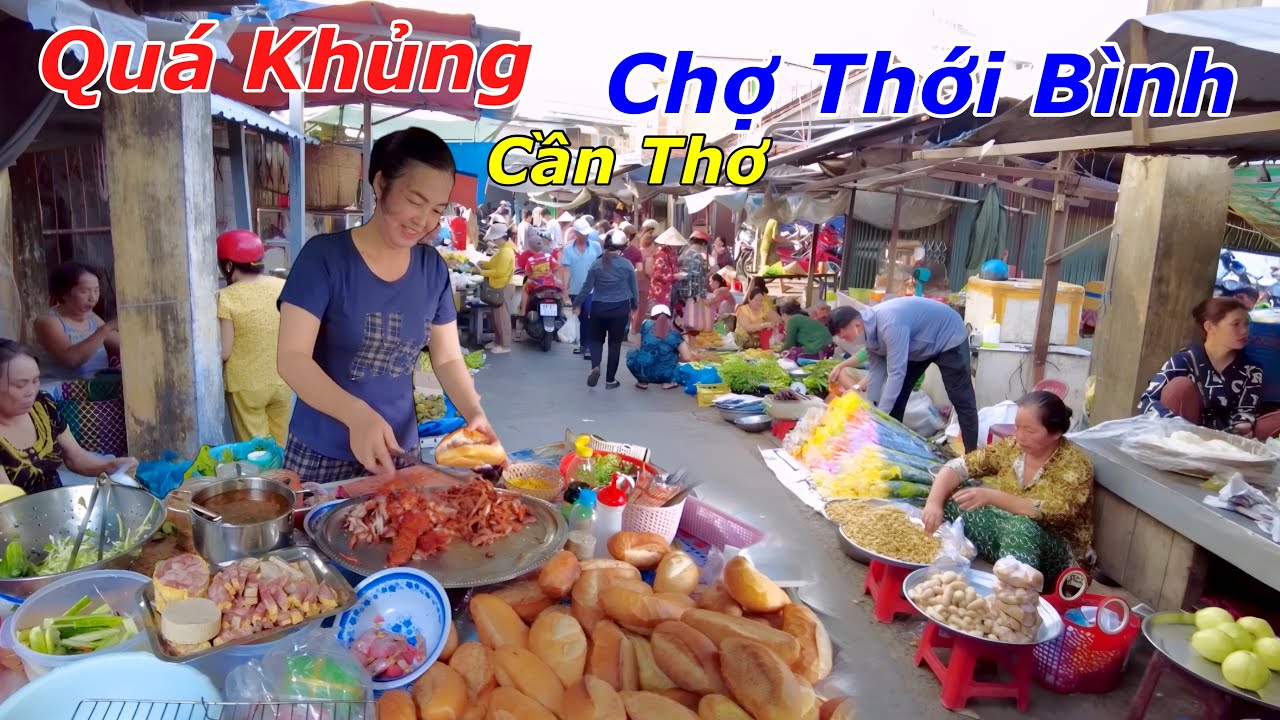 Quá khủng Chợ Thới Bình Cần Thơ tràng ngặp cá đồng khu chợ nhỏ mà người đi đông