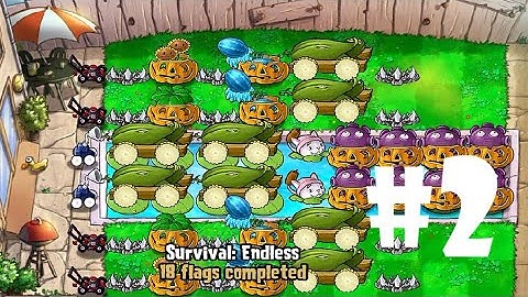 Plants vs Zombies | Survival: ENDLESS (42 Flags Completed) PART 2 (iOS Android)