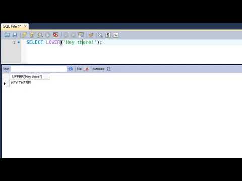 SQL Tutorial   39  UPPER and LOWER Functions