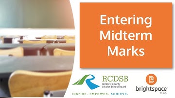 Brightspace—Entering Midterm Marks