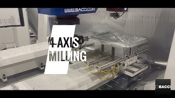 Máy gia công CNC 5 trục gia công khuôn nhôm kim loại. Máy CNC Master Bacci Italia.
