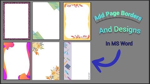 How to Make Different Page Border in Microsoft Office Word Tutorial - How to Make Custom Page Border