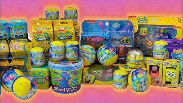 ASMR 75 minutes SPONGEBOB SquarePants Oddly Satisfying Unboxing | Over 50 Toy Surprises | No talking