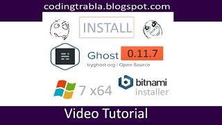 Install Ghost 0.11.7 javascript Blog via Bitnami on Windows 7 localhost byAO