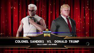 WWE 2K18 Colonel Sanders VS Donald Trump 1 VS 1 Falls Count Anywhere Match