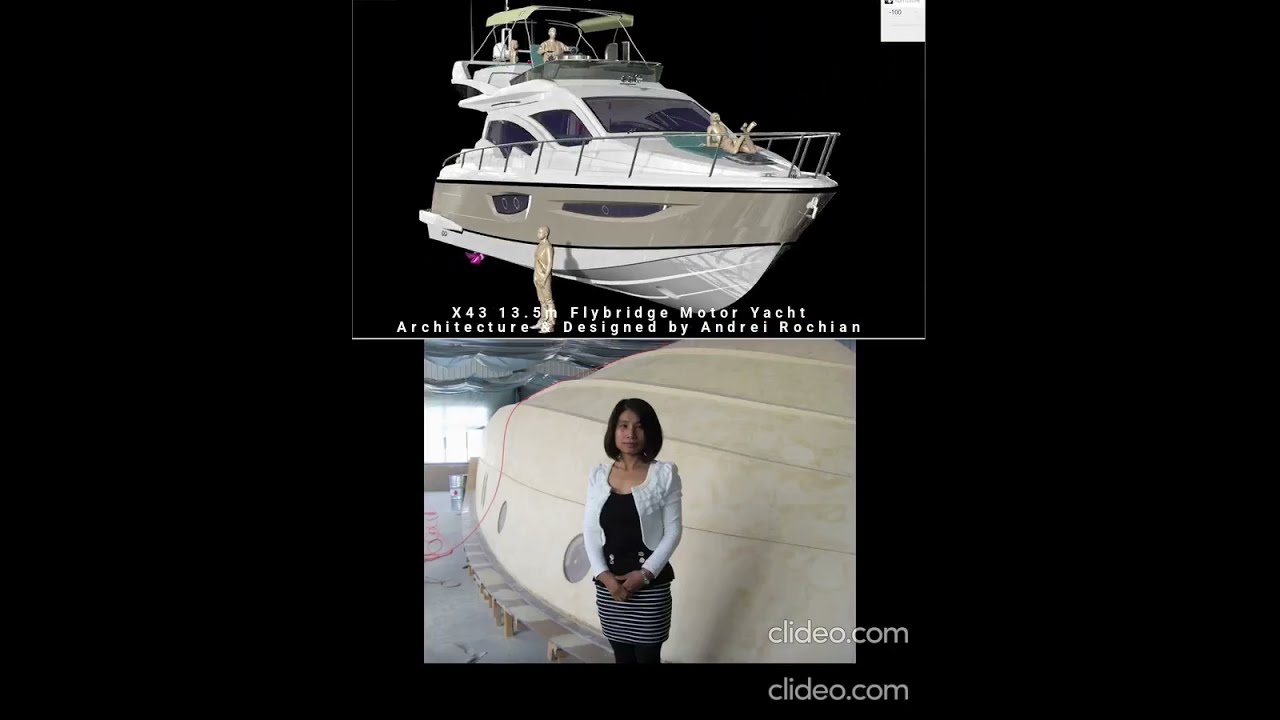 X43 13 5m Flybridge Motor Yacht Architecture Designed By Andrei Rochian