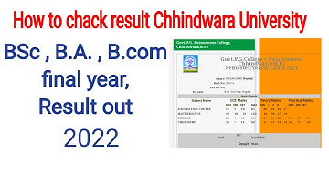 University BSc final year result out 2022 | check Chhindwara University result now