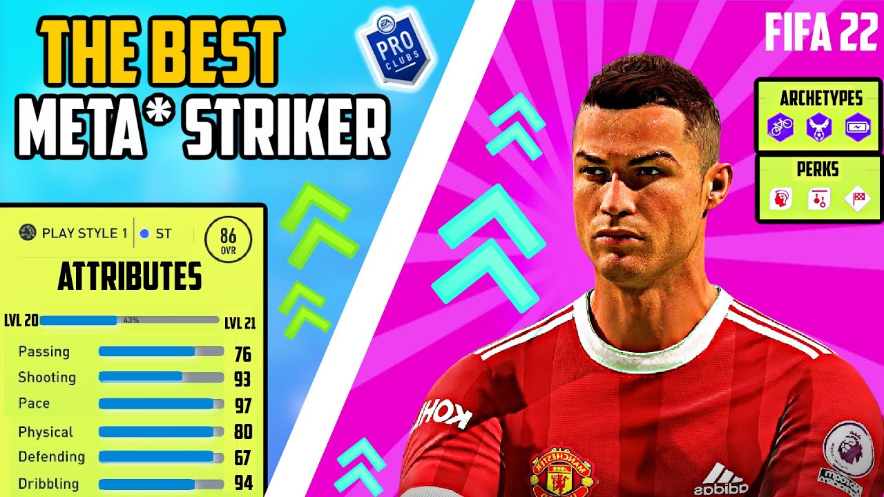 FIFA 22 PRO CLUBS - THE BEST *META* STRIKER BUILD (MAX PACE / SHOOTING & TIPS/TRICKS)