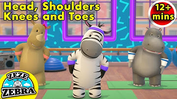 Heads Shoulders Knees & Toes nursery rhyme workout | Top English Nursery Rhymes Playlist for kids