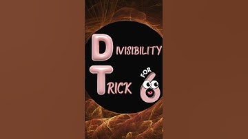 Divisibility Trick for 6!Want to check if a number is divisible by 6 in seconds?