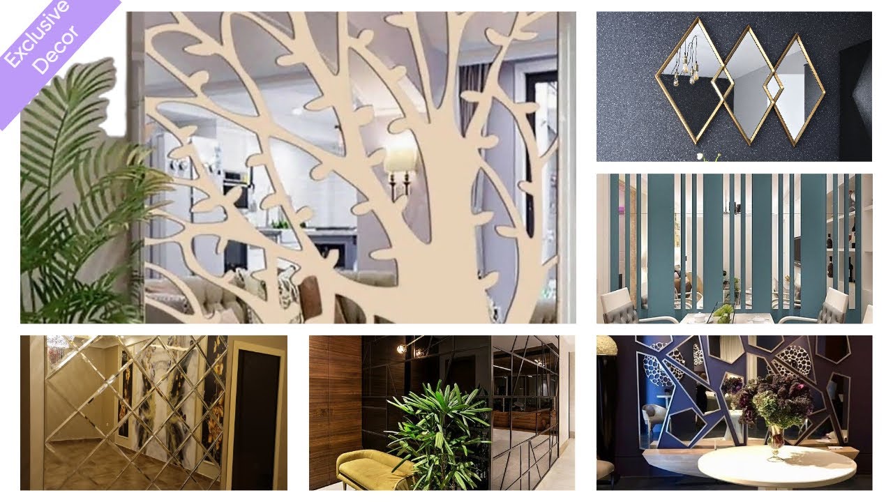 Wall mirror décor ideas .luxury wall mirror design . - YouTube