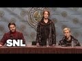 Hunger games press conference  saturday night live