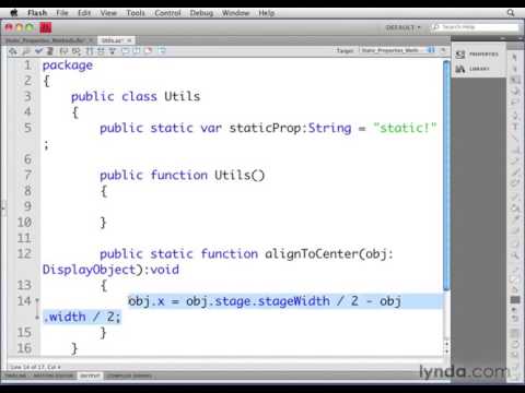 85. Flash & AS3 - Static properties and methods