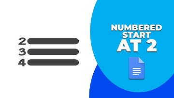 How to start a numbered list at 2 in google docs