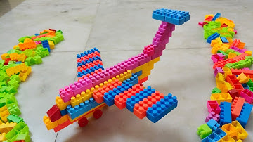 Satisfying DIY Aeroplane ASMR/ building blocks/block game/lego building blocks #asmr#buildingblocks