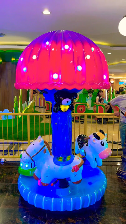 Carousel payung pink biru lucu ☂️ #carousel #cute