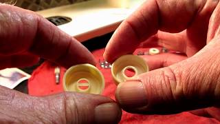 Repair and Reinstall the Tension Unit on a Singer Model 237. Making a new Tension Pin.