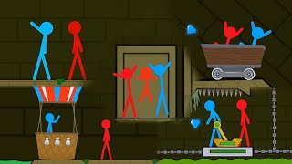 Red and Blue , Stickman Animation  All Part