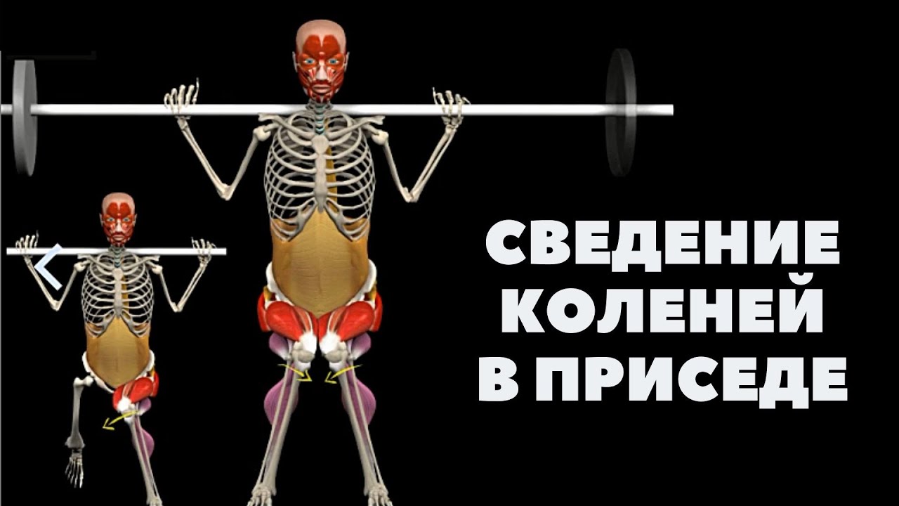 СВЕДЕНИЕ КОЛЕНЕЙ В ПРИСЕДАНИЯХ