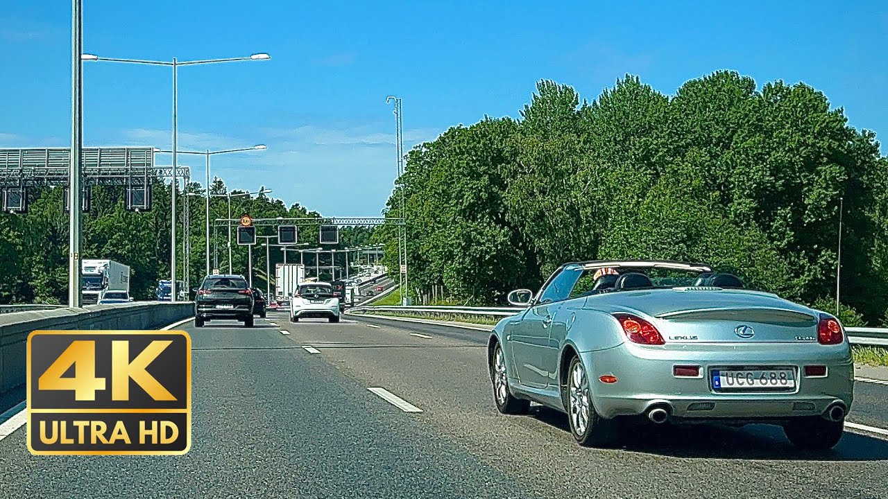 4k Driving in Stockholm high way | Sweden road in Stockholm city | driving in Scandinavia