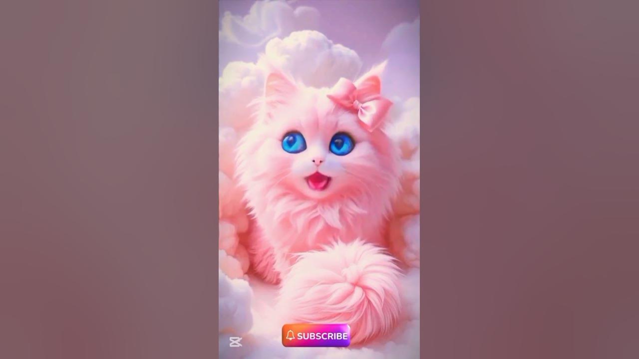 Pinky Fluffy Cat 😱 Singing apt apt Song lyrics #apt #cat #catsinging #viralshorts