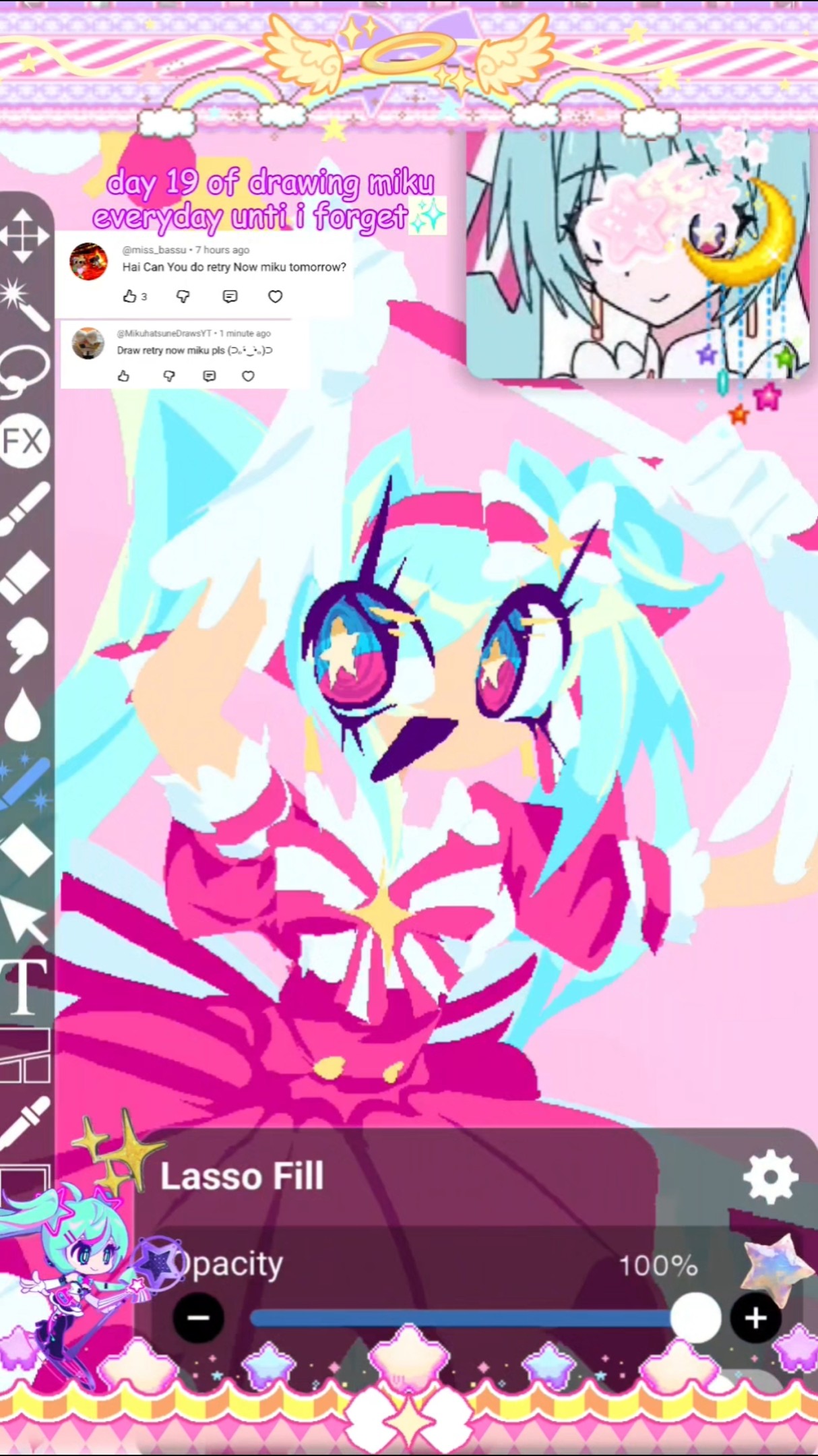 1️⃣9️⃣ ✨️ #初音ミク #hatsunemiku #miku #vocaloid #art