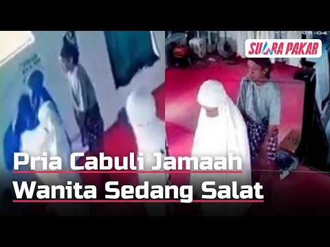 Terekam CCTV Pria Tempelkan Alat Kelamin ke Jamaah Wanita Sedang Salat