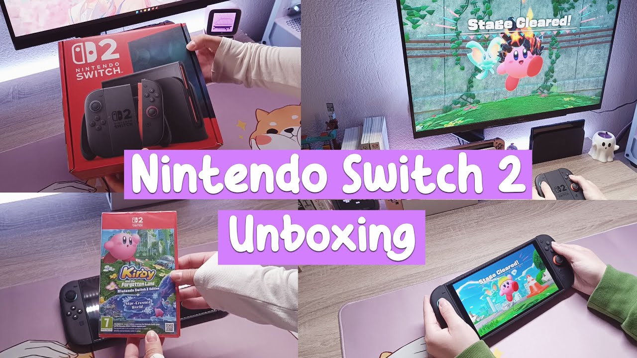Nintendo Switch 2 ♡ aesthetic unboxing + Kirby World, game play, introvert vlog