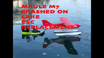 Eflite Maule M7 crashed on lake
